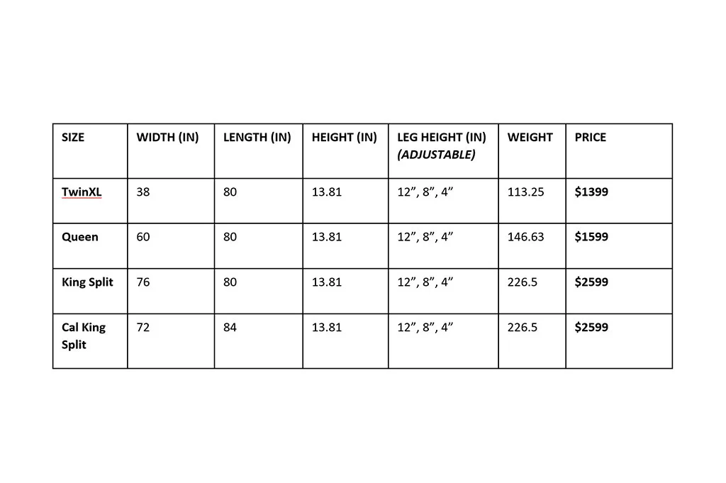Twinkle Adjustable Base